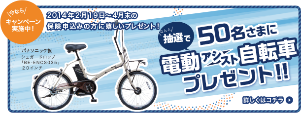 電動自転車プレゼント