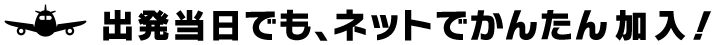 出発当日でも、ネットでかんたん加入！