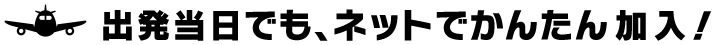 出発当日でも、ネットでかんたん加入！