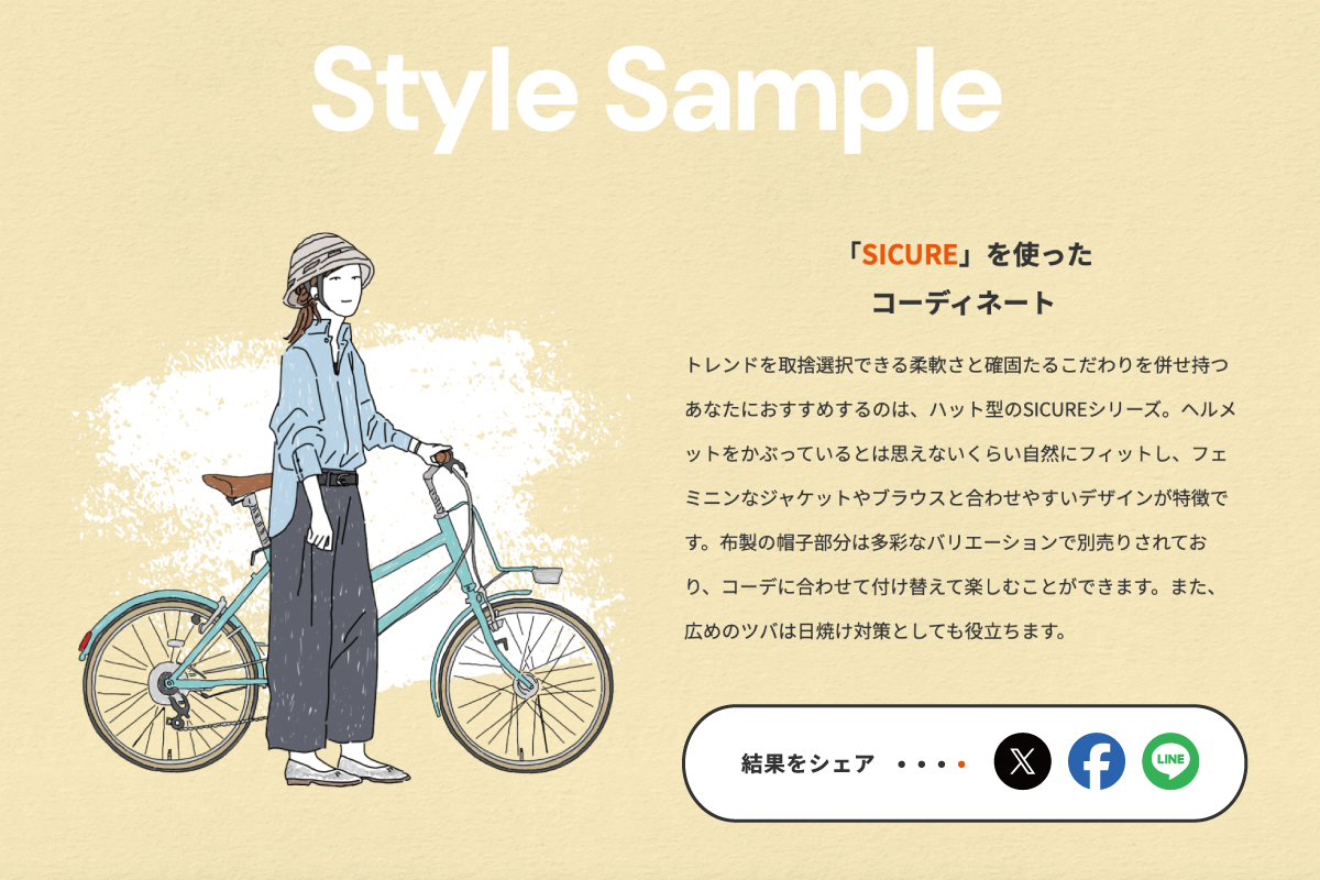 Style Sample - 「SICURE」を使ったコーディネート