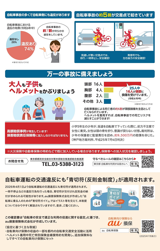 自転車ルール・マナー確認書ページ2