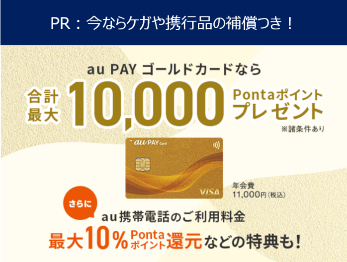 今ならケガや携行品の保証付き