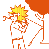 ゴルフでのケガのイメージ