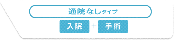 入院・手術を補償する通院なしタイプ