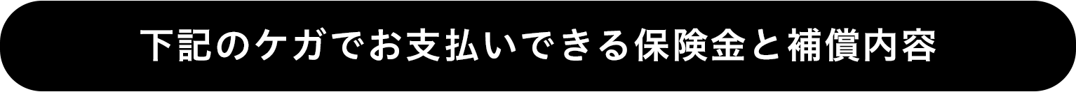 下記のケガでお支払いできる保険金と補償内容