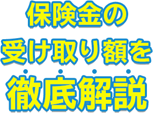 保険金の受け取り額を徹底解説