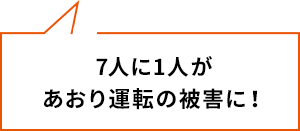 7人に1人があおり運転の被害に！