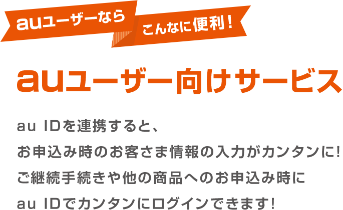 auユーザー向けサービス