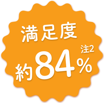 満足度約85%