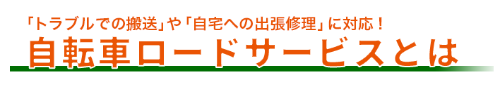 お出かけ時トラブル搬送！自転車ロードサービスとは