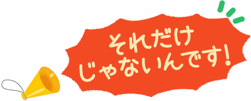 それだけじゃないんです！