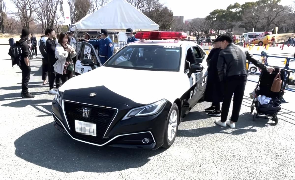 パトカー同乗体験の様子