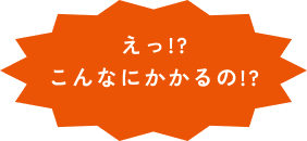 えっ！？こんなにかかるの！？